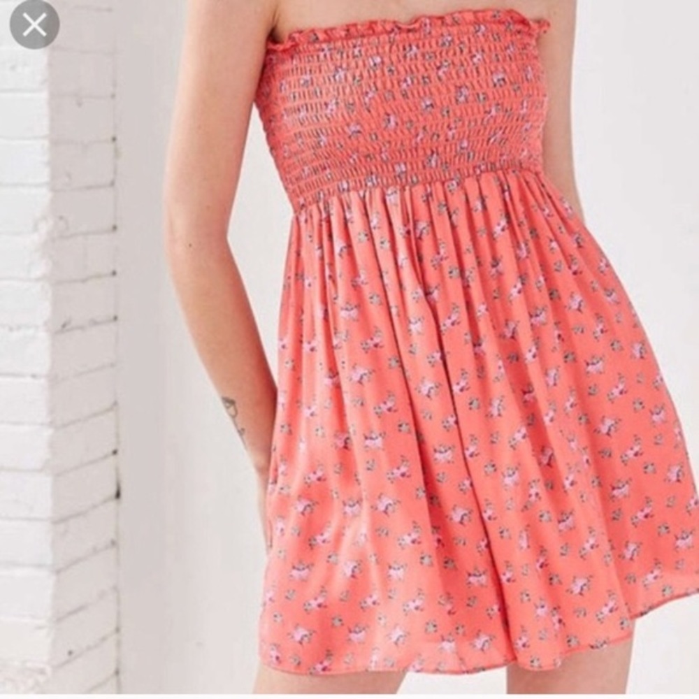 Urban Outfitters Strapless Floral Romper